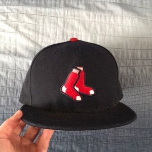 59fifty flat brim fitted Red Sox hat